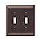 Amerelle Wall Plate, Number of Gangs: 2 Steel, Aged Bronze Finish, Bronze 163TTDB - alternate 3
